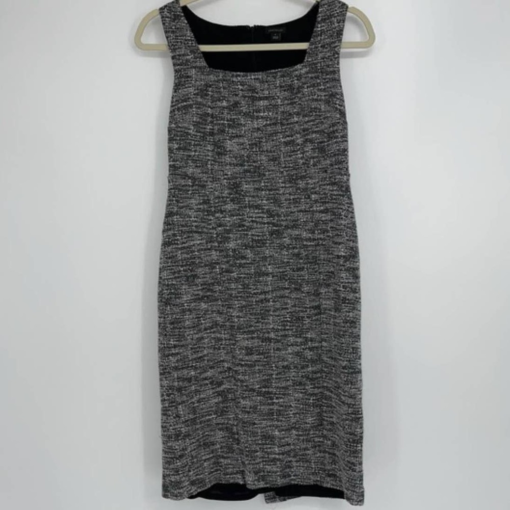 ANN TAYLOR BLACK WITH WHITE SPECS DRESS SIZE 0